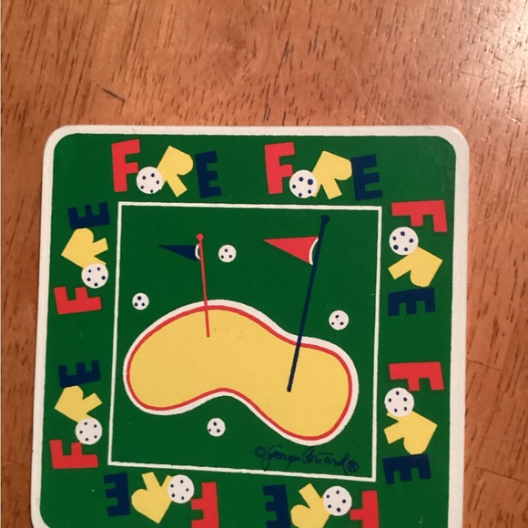 FORE - Georges Briard - Golf-Themed Coaster Set - set of 6 - Picture 4 of 9